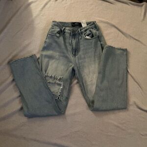 Distressed Light Blue Hollister Jeans